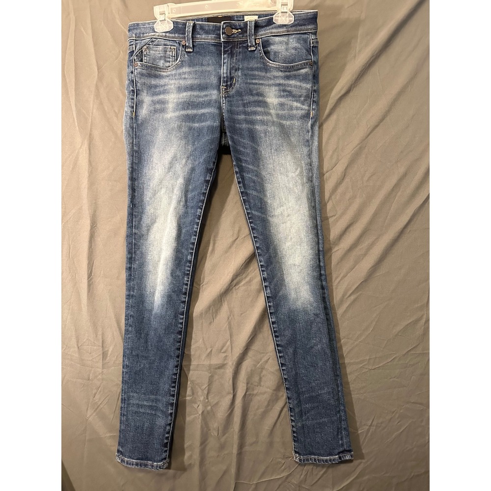 BKE Buckle Black Fit No 53 Skinny Jeans Mens 29x32 Candiani Italian Denim
